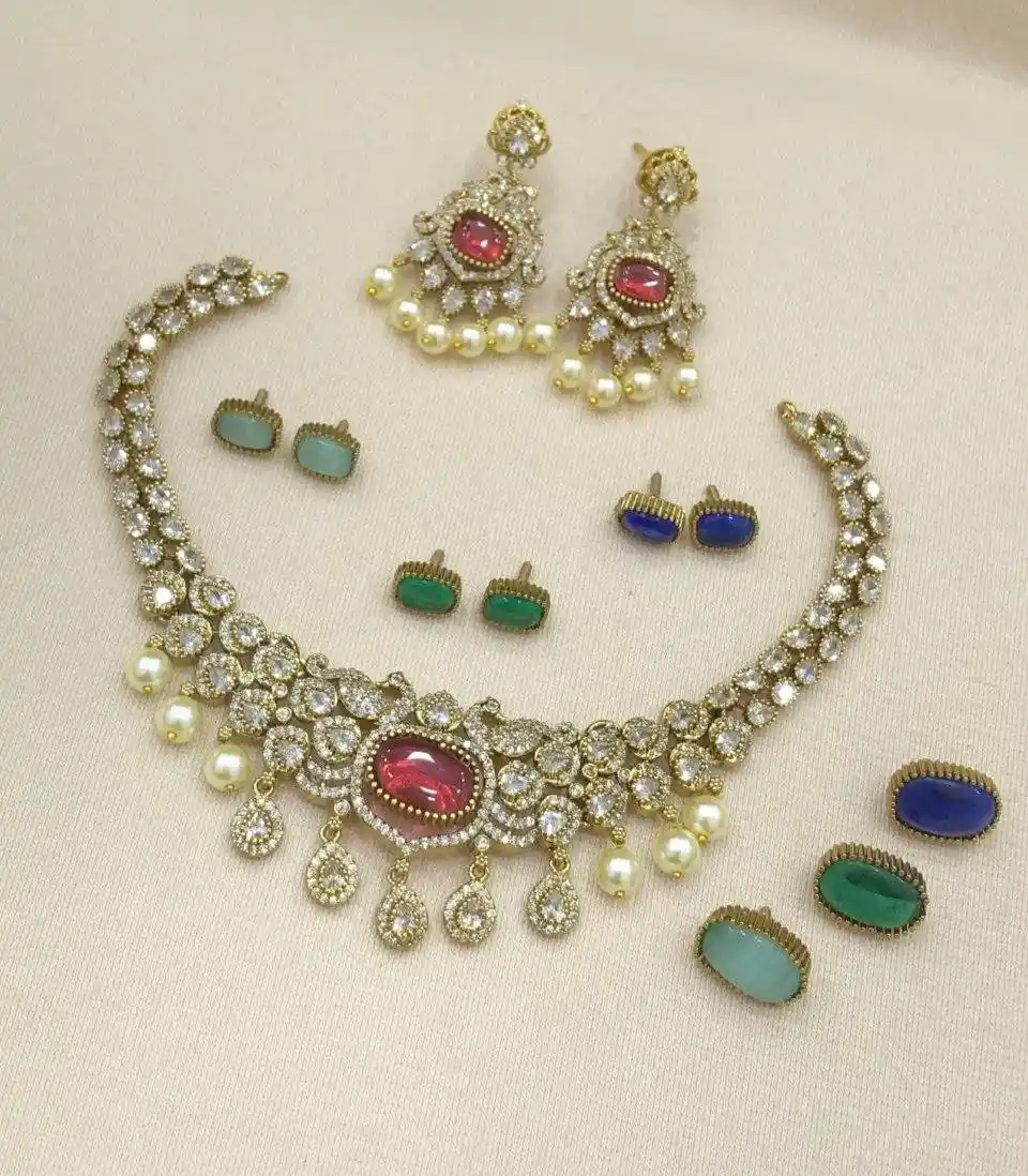 Ruby Noor Heritage Exclusive Changeable Necklace Set
